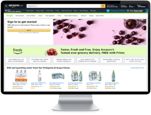 Amazon Fresh homepage
